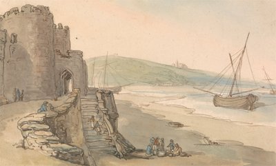 Castillo de Caernarvon, entrada a una torre de Thomas Rowlandson